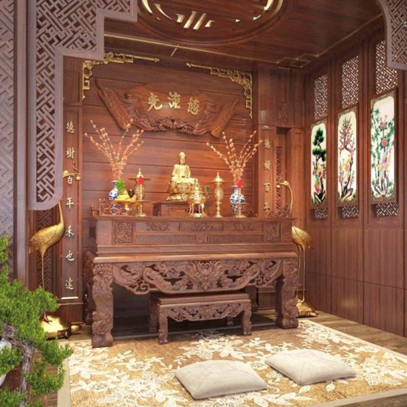 Quy trình bày bàn thờ gia tiên đúng chuẩn phong thủy và tâm linh Việt Nam.